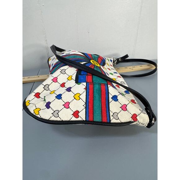 Brighton Love & Joy Crossbody Shoulder Bag Canvas Tassled Signature Design - Picture 6 of 10